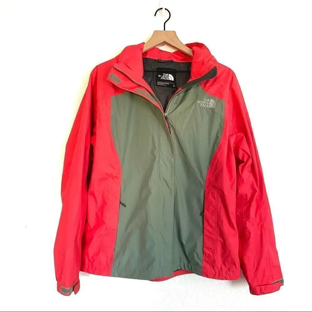 The North Face Women’s hoodie wind Break Jacket green/Red(Pink)